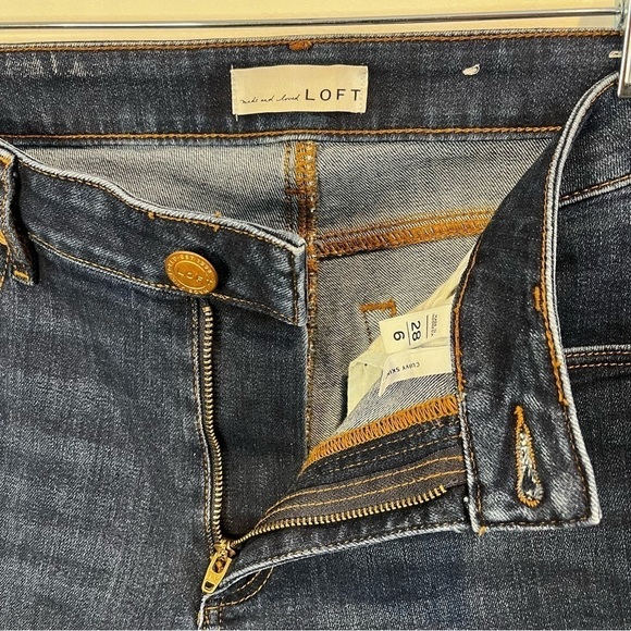 Women’s | LOFT Skinny Curvy Doible Fringed Jeans | Size 28/6 - Picture 3 of 8